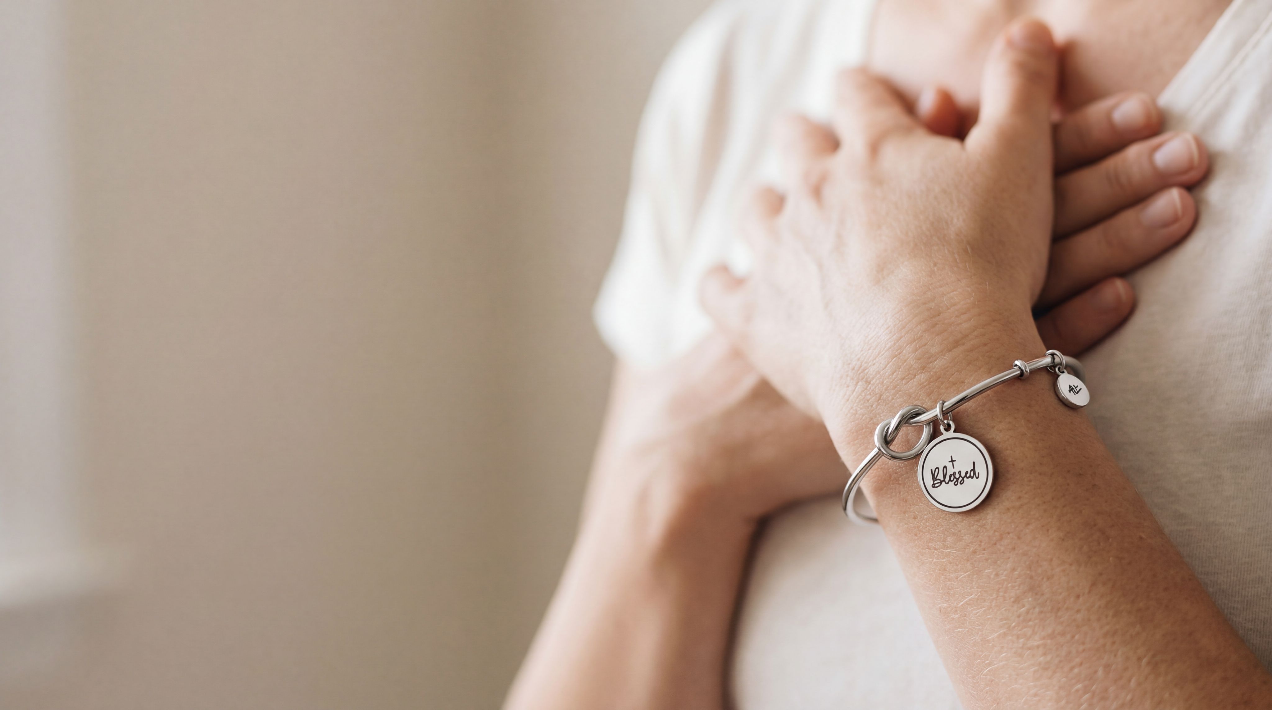 adrienne lee stainless steel charm bracelet